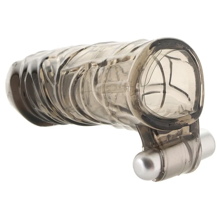 Male Sex Toys CalExotics Extend It Up Vibrating Extension Sleeve in Smoke Male Sex Toys CalExotics Extend It Up Vibrating Extension Sleeve in Smoke