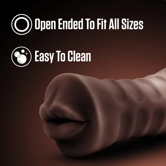 Male Sex Toys Enlust By Blush Krystal Vibrating AI Male Masturbator Tight Nubbed Canal With Vibrating Bullet Made With X5 Plus Ultra Soft Realistic Feel Brown Blush
