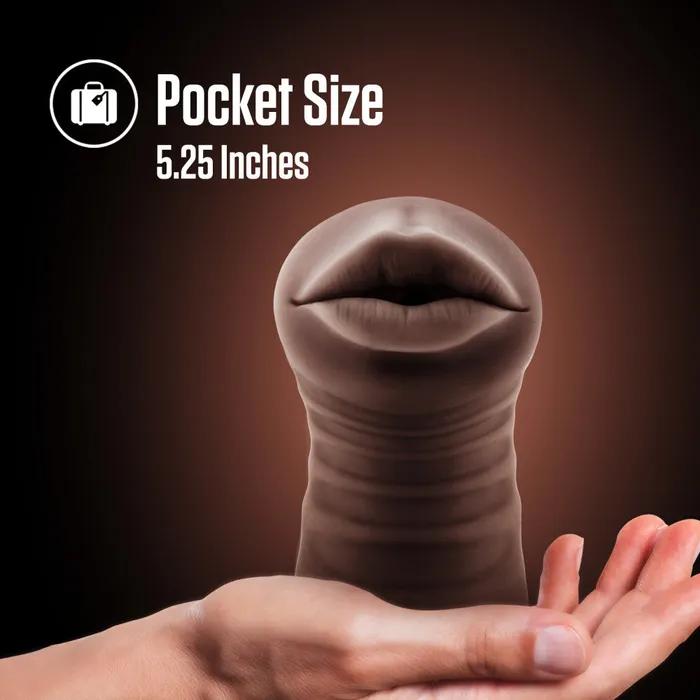 Male Sex Toys Enlust By Blush Krystal Vibrating AI Male Masturbator Tight Nubbed Canal With Vibrating Bullet Made With X5 Plus Ultra Soft Realistic Feel Brown Blush