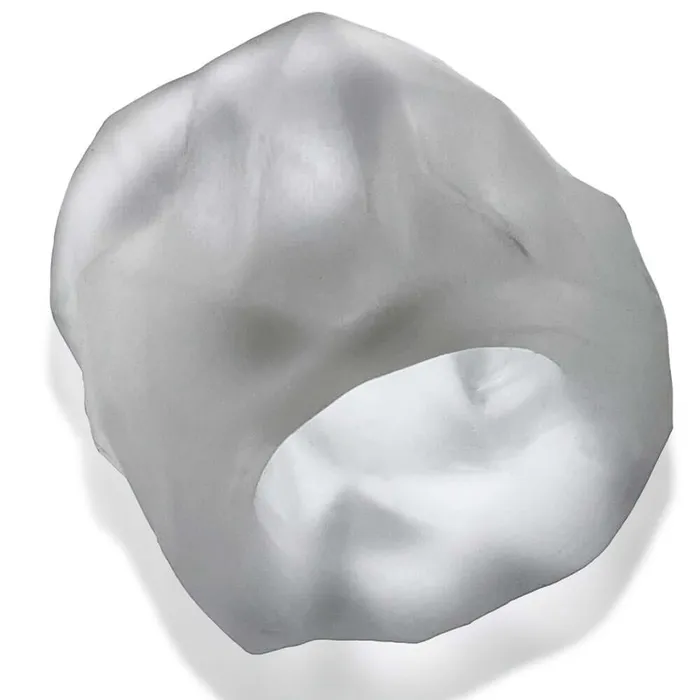 Male Sex Toys OXBALLS Hunky Junk Fractal Ball Stretcher Clear Ice from Oxballs