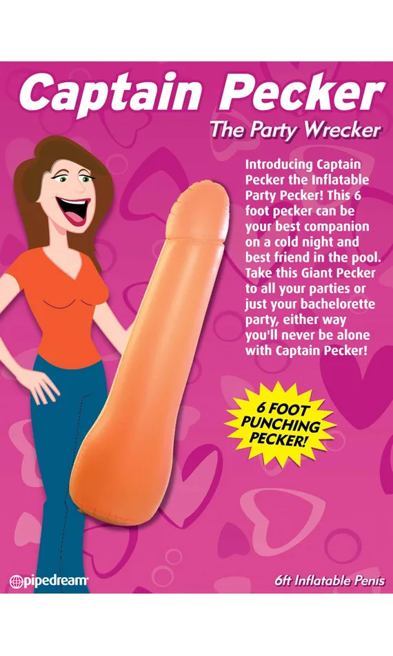 Male Sex Toys Pipedream Products Captain Pecker The Ultimate Bachelorette Party Inflatable Fun