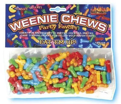 Male Sex Toys Weenie Chews Penis Shaped Candy Assorted Flavors 125 Pieces HOTT Products Male Sex Toys Weenie Chews Penis Shaped Candy Assorted Flavors 125 Pieces HOTT Products