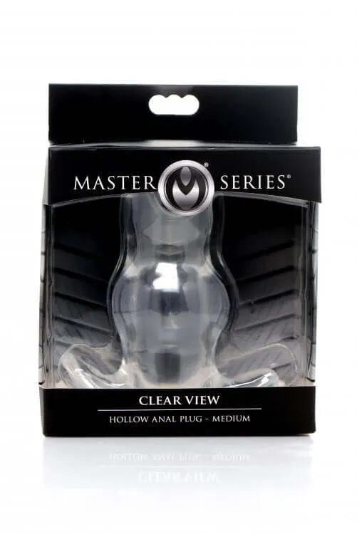 Male Sex Toys XR Brands XR Brands Master Series Clear View Hollow Anal Plug Unveil Hidden Depths