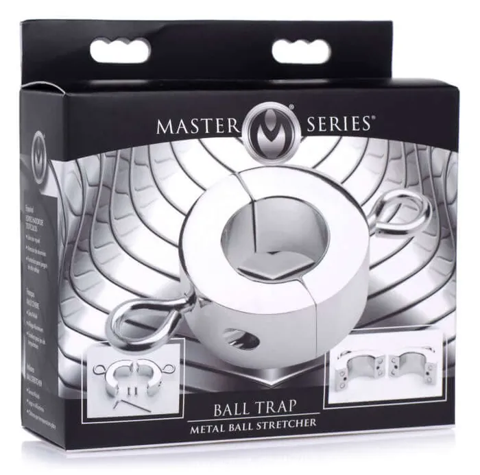 Master Series Ball Trap Metal Ball Stretcher Intense BallTugging Play BDSM Testicular Device XR Brands Male Sex Toys