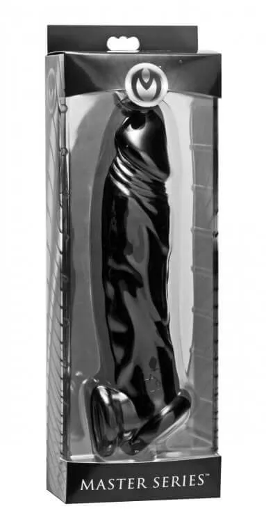 Master Series Fuk Tool Penis Sheath and Ball Stretcher Black XR Brands Male Sex Toys