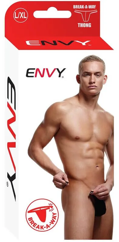 Mens Underwear XGen Products Envy Break Away Thong Black Large to Extra Large LXL Mens Underwear XGen Products Envy Break Away Thong Black Large to Extra Large LXL