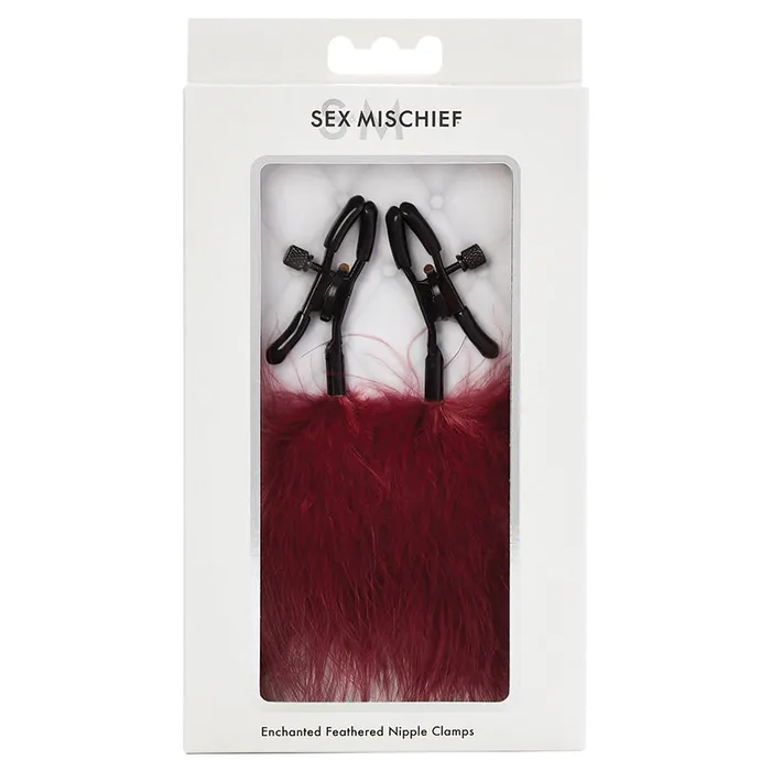 Nipple Clitoral Toys SM Enchanted Feather Nipple Clamps SPORTSHEETS