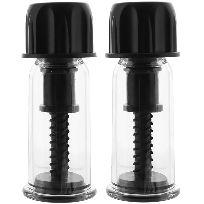 nipple play Vacuum Twist Suckers in Black CalExotics Anal