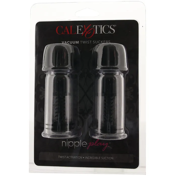 nipple play Vacuum Twist Suckers in Black CalExotics Anal