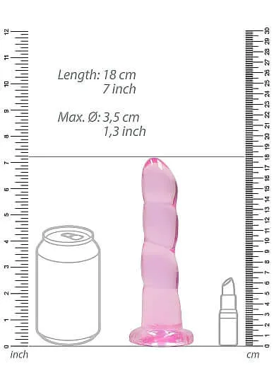 NonRealistic Dildo with Suction Cup 7 inches Pink SHOTS AMERICA Female Sex Toys