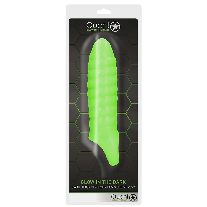 Ouch Glow In The Dark Thick Swirl Penis Sleeve Shots Toys Male Sex Toys Ouch Glow In The Dark Thick Swirl Penis Sleeve Shots Toys Male Sex Toys