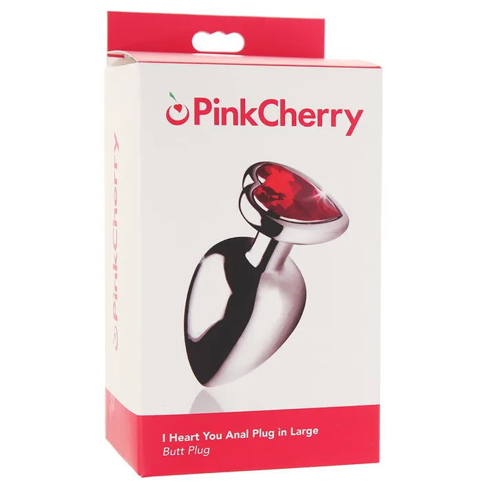 PinkCherry I Heart You Anal Plug in Large PinkCherry Male Sex Toys PinkCherry I Heart You Anal Plug in Large PinkCherry Male Sex Toys