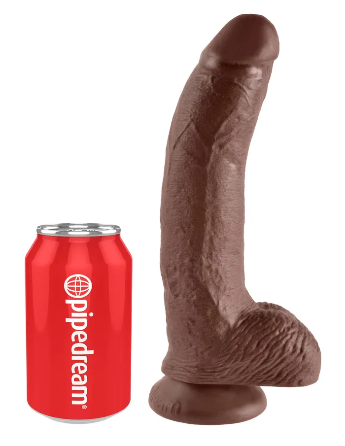 Pipedream Products Dildos King Cock 9 inches with Balls Brown Dildo Real Deal RD