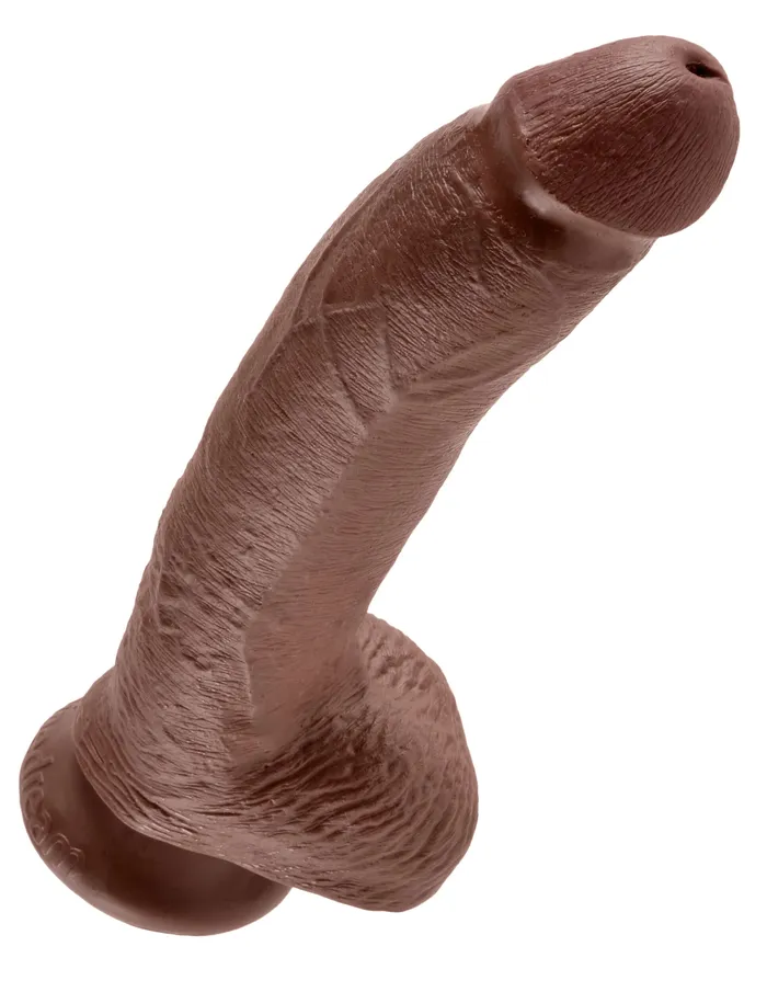 Pipedream Products Dildos King Cock 9 inches with Balls Brown Dildo Real Deal RD