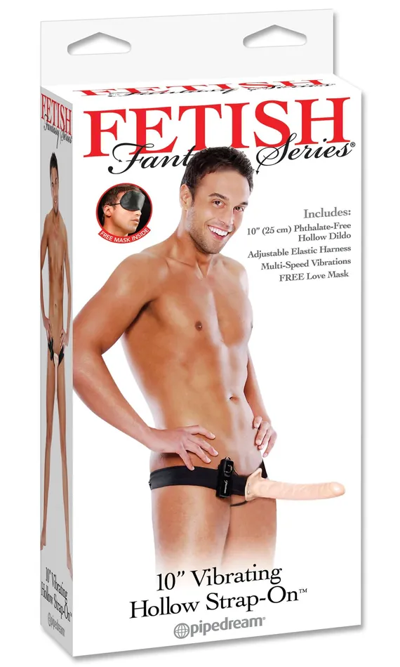 Pipedream Products Female Sex Toys Fetish Fantasy Series 10 Vibrating Hollow Strap On Flesh Pipedream Products Female Sex Toys Fetish Fantasy Series 10 Vibrating Hollow Strap On Flesh