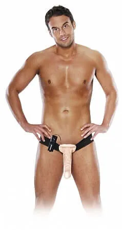 Pipedream Products Female Sex Toys Fetish Fantasy Series 10 Vibrating Hollow Strap On Flesh 