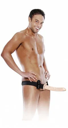 Pipedream Products Female Sex Toys Fetish Fantasy Series 10 Vibrating Hollow Strap On Flesh 