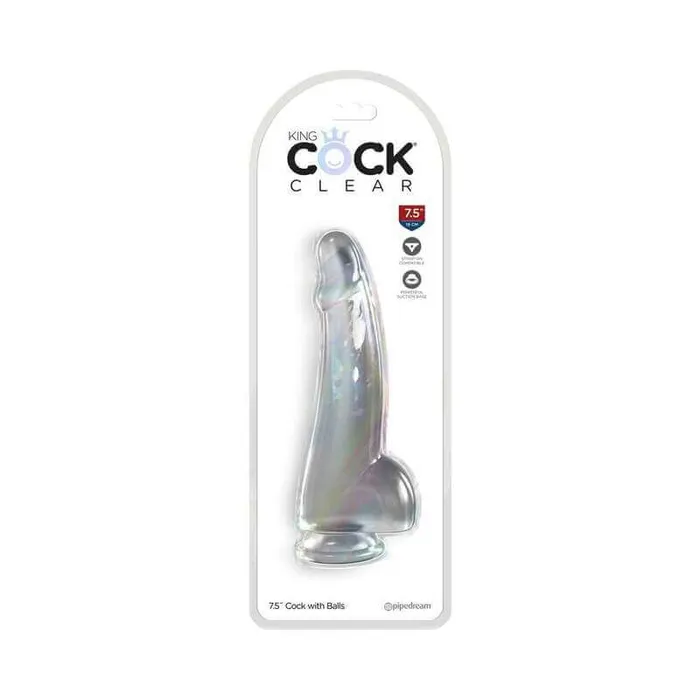 Pipedream Products King Cock Clear 75inch Dildo with Balls A Pipedream Product Dildos Pipedream Products King Cock Clear 75inch Dildo with Balls A Pipedream Product Dildos