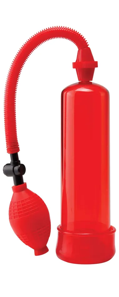 Pipedream Products Pump Worx Beginners Power Penis Pump Red Male Sex Toys