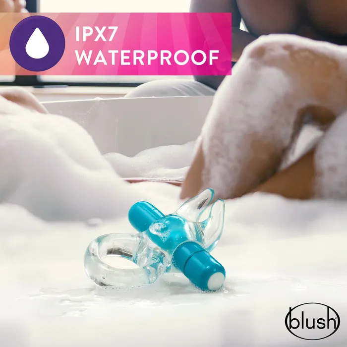 Play with Me Bull Vibrating CRing in Blue Blush Couples