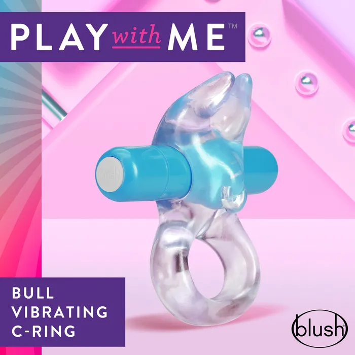 Play with Me Bull Vibrating CRing in Blue Blush Couples Play with Me Bull Vibrating CRing in Blue Blush Couples