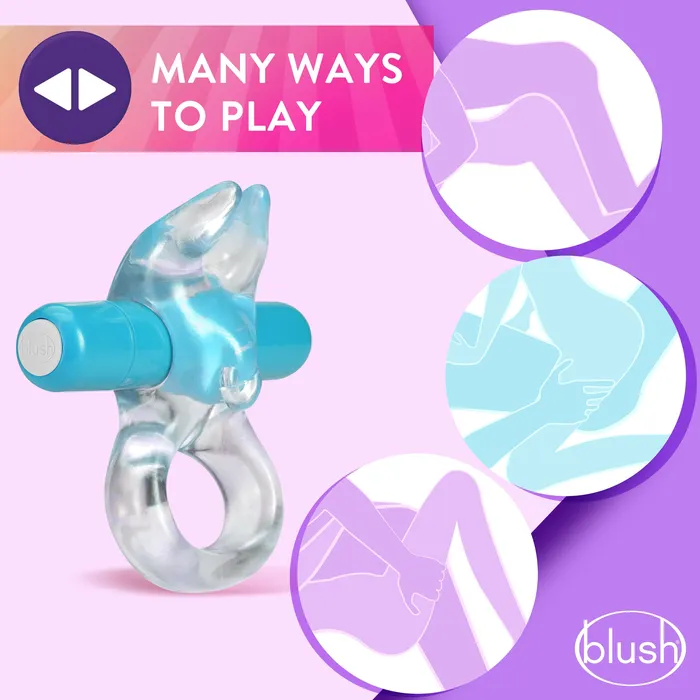 Play with Me Bull Vibrating CRing in Blue Blush Couples Play with Me Bull Vibrating CRing in Blue Blush Couples
