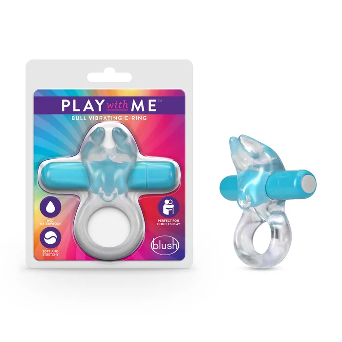 Play with Me Bull Vibrating CRing in Blue Blush Couples Play with Me Bull Vibrating CRing in Blue Blush Couples