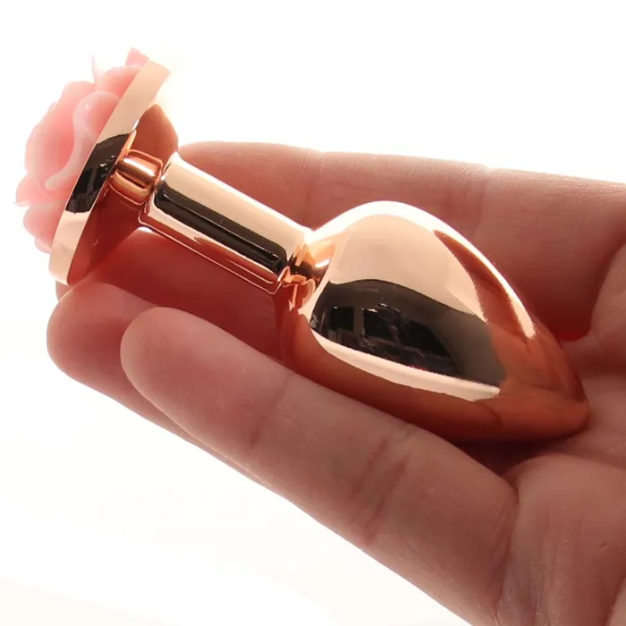 Rear Assets Small Rose Aluminum Plug in RosePink ns novelties Anal Rear Assets Small Rose Aluminum Plug in RosePink ns novelties Anal