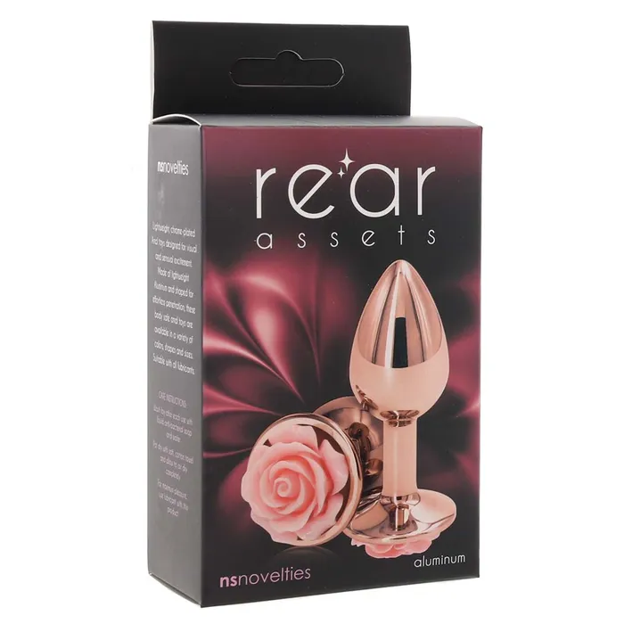 Rear Assets Small Rose Aluminum Plug in RosePink ns novelties Anal Rear Assets Small Rose Aluminum Plug in RosePink ns novelties Anal