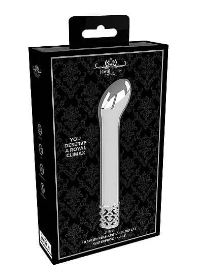 Royal Gems Jewel GSpot Silver ABS Plastic GSpot Vibrator Rechargeable SHOTS AMERICA Female Sex Toys Royal Gems Jewel GSpot Silver ABS Plastic GSpot Vibrator Rechargeable SHOTS AMERICA Female Sex Toys