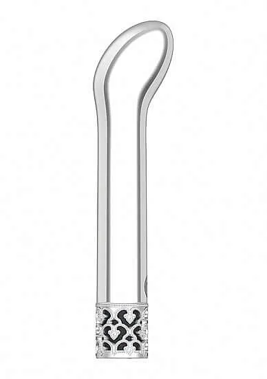 Royal Gems Jewel GSpot Silver ABS Plastic GSpot Vibrator Rechargeable SHOTS AMERICA Female Sex Toys