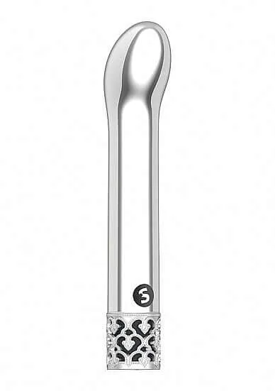 Royal Gems Jewel GSpot Silver ABS Plastic GSpot Vibrator Rechargeable SHOTS AMERICA Female Sex Toys