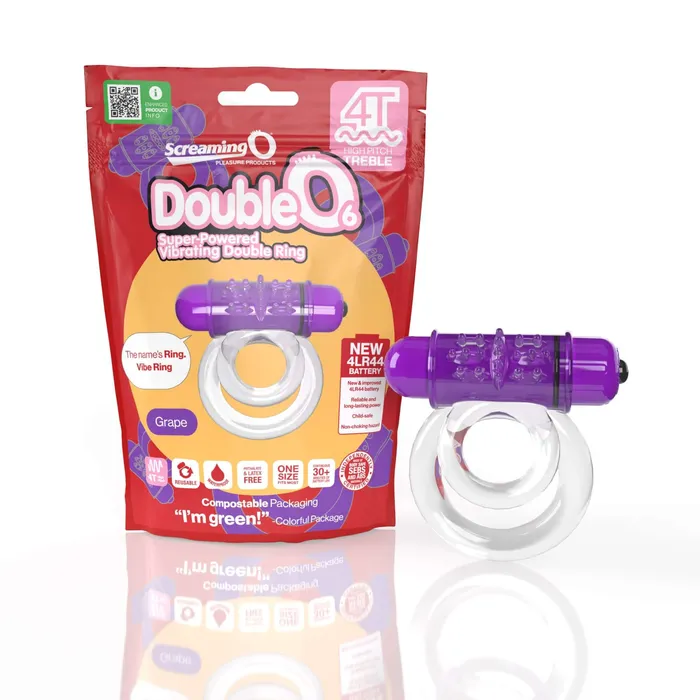 Screaming O 4T DoubleO 6 Grape Purple High Pitch Treble Super Powerful Vibrating Double Cock Ring Screaming O Male Sex Toys Screaming O 4T DoubleO 6 Grape Purple High Pitch Treble Super Powerful Vibrating Double Cock Ring Screaming O Male Sex Toys