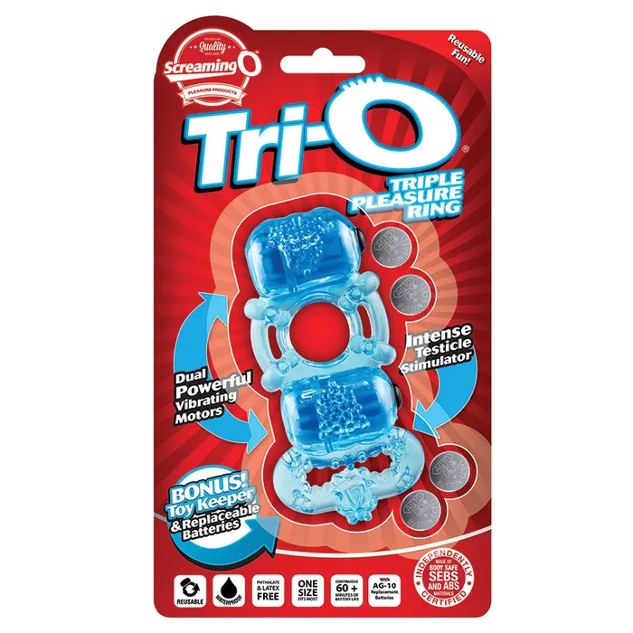 SCREAMING O Vibrators Screaming O TriO Triple Pleasure RingBlue