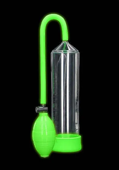SHOTS AMERICA Male Sex Toys Ouch Glow Classic Penis Pump Glow In The Dark