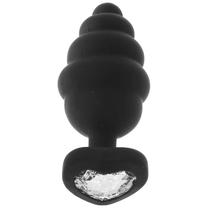 Shots Toys Anal Ouch Extra Large Ribbed Diamond Heart Plug