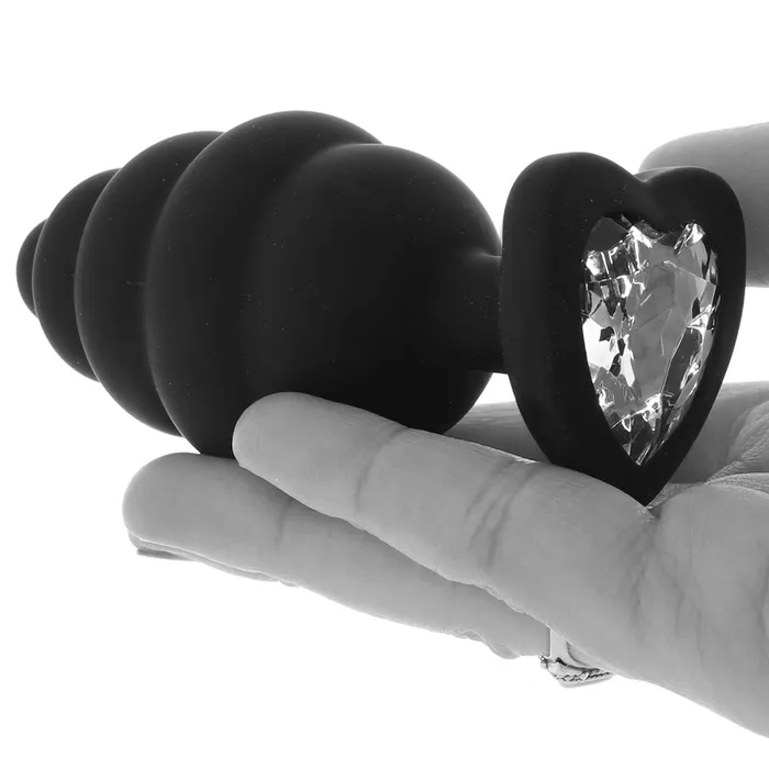 Shots Toys Anal Ouch Extra Large Ribbed Diamond Heart Plug Shots Toys Anal Ouch Extra Large Ribbed Diamond Heart Plug