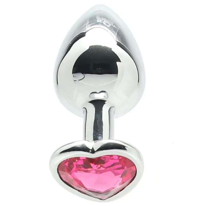 Shots Toys Anal Ouch Pink Heart Gem Plug in Medium