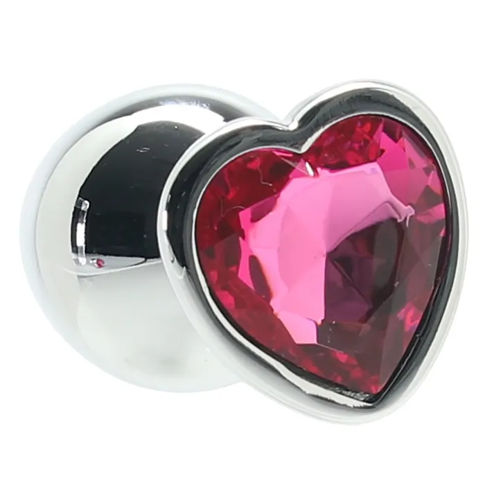Shots Toys Anal Ouch Pink Heart Gem Plug in Medium Shots Toys Anal Ouch Pink Heart Gem Plug in Medium