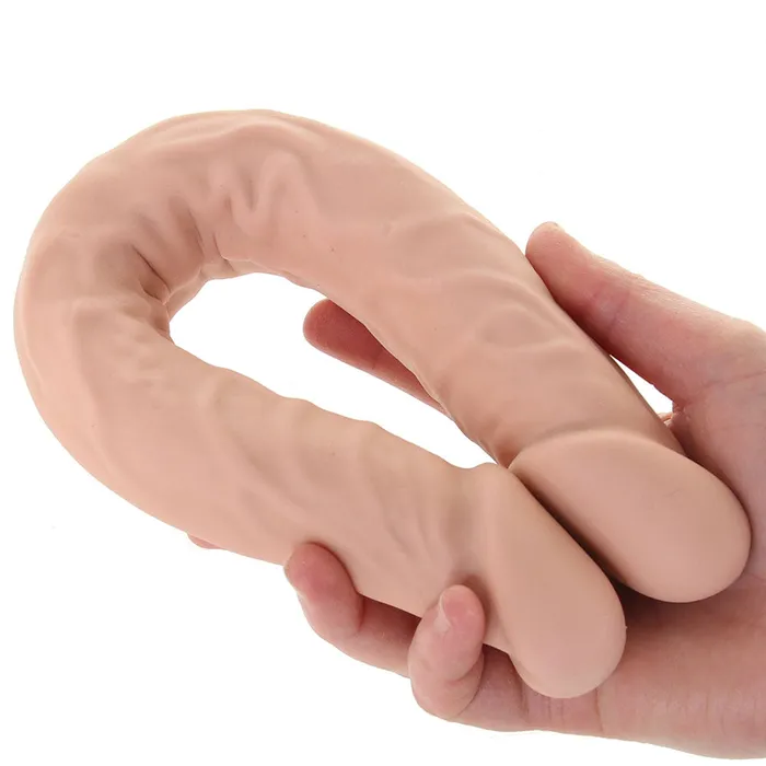 Shots Toys Dildos RealRock 14 Inch Double Dildo in White Shots Toys Dildos RealRock 14 Inch Double Dildo in White