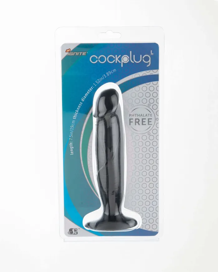 SI Novelties Anal Large Cock Plug 75 Black