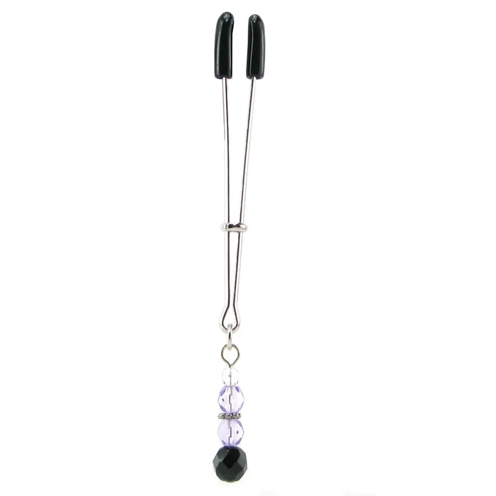 Spartacus Anal Tweezer Clit Clamp with Purple Beads