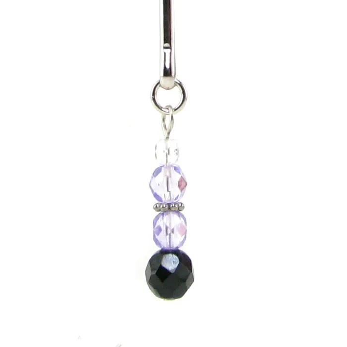 Spartacus Anal Tweezer Clit Clamp with Purple Beads Spartacus Anal Tweezer Clit Clamp with Purple Beads
