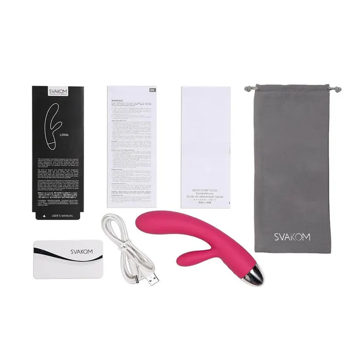 SVAKOM Lorna Rechargeable Touch Rabbit Vibe Wine Red SVAKOM Vibrators