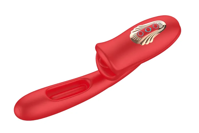 Sweet Dreams Smooches Flicker Vibrator Dual Stimulation with 10 Vibration Modes and 10 Flick Patterns Vibrators