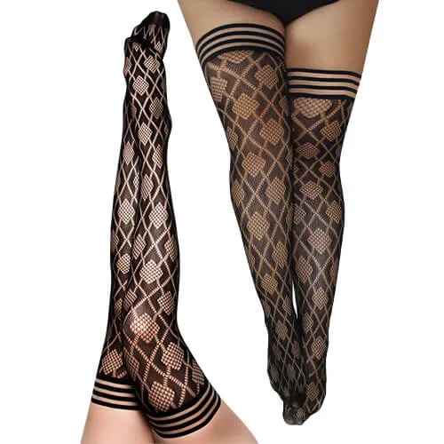 Vibrators As You Like It OR Elle Diamond Fishnet Thigh High
