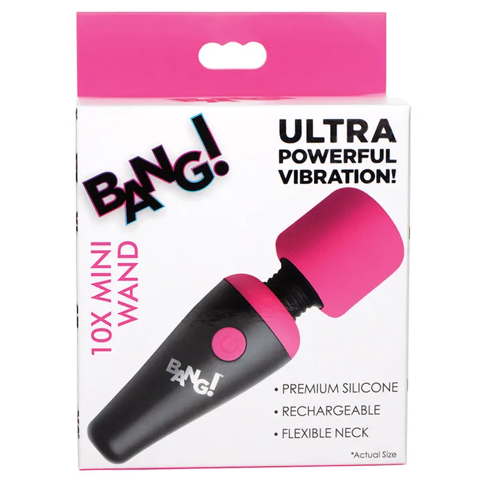 Vibrators Bang 10X Vibrating Mini Silicone WandPink XR Brands