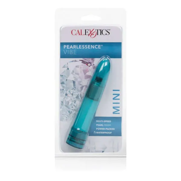 Vibrators California Exotic Novelties Mini Pearlessence Vibrator Sky Blue 45 Inches Hard Vibrator for Pleasurable Stimulation