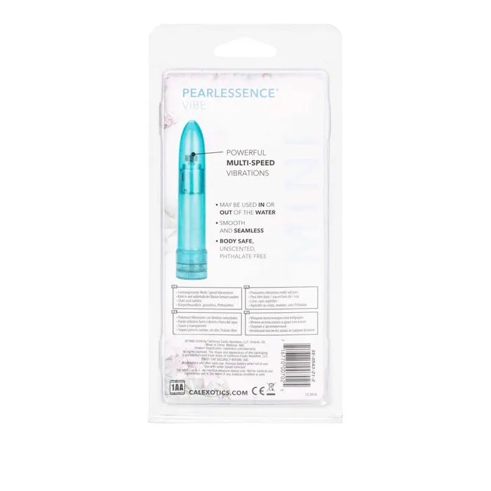 Vibrators California Exotic Novelties Mini Pearlessence Vibrator Sky Blue 45 Inches Hard Vibrator for Pleasurable Stimulation