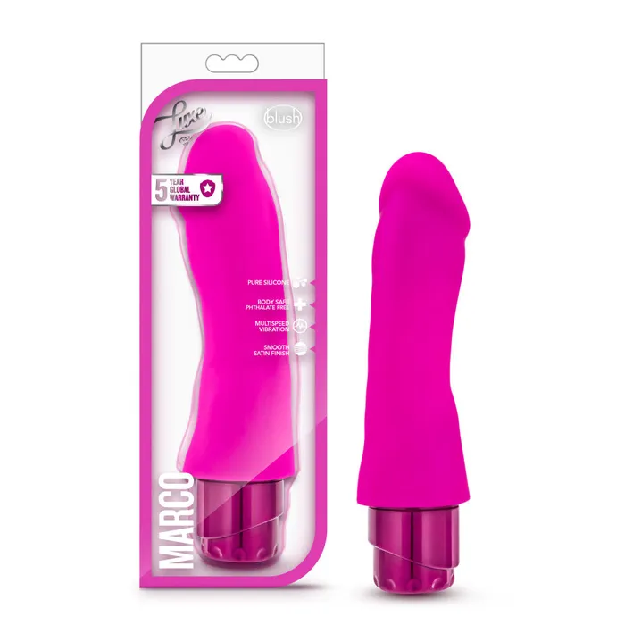 Vibrators Luxe By Blush Marco Curved GSpot Pink 775Inch Long Vibrating Dildo Blush Vibrators Luxe By Blush Marco Curved GSpot Pink 775Inch Long Vibrating Dildo Blush
